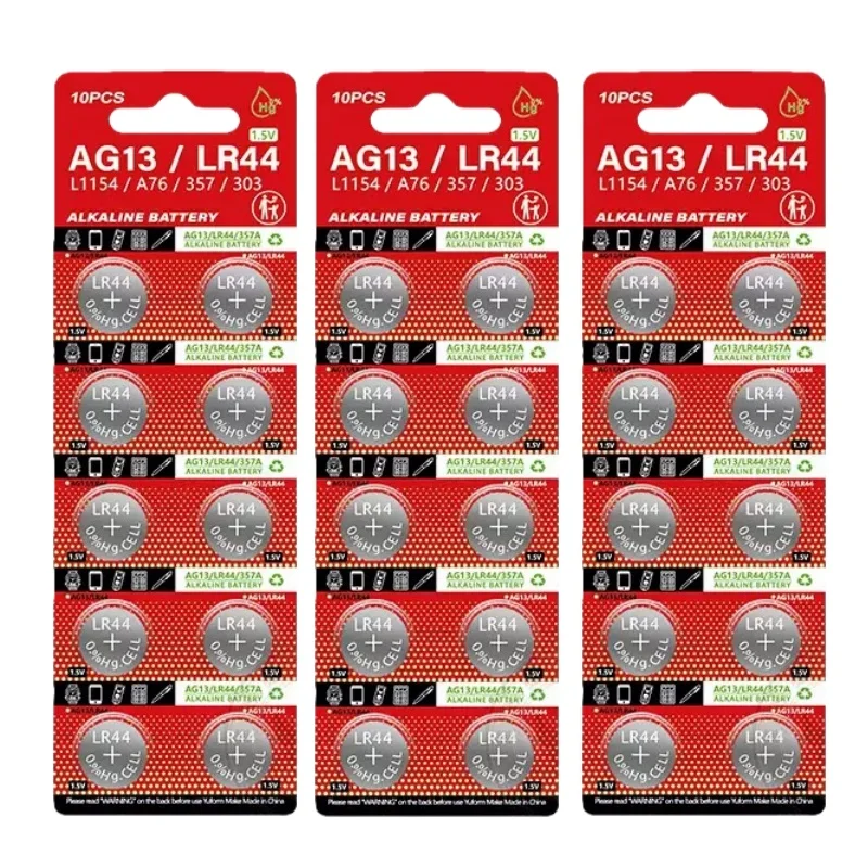 Strong LR44 AG13 Button Cell Batteries 1.5V 357A SR44 LR1154 Button Coin RW82 SR1154 SP76 Battery for Watch Toys Remote