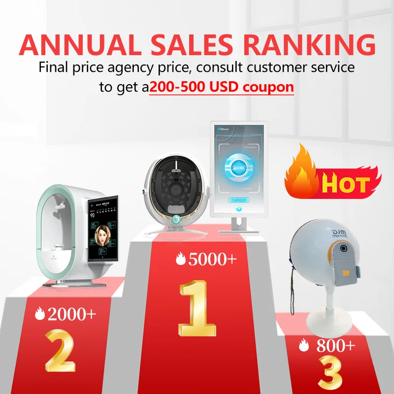 For MAX AI Smart 3D Skin Analyzer Pigmentation Acne Analysis 28MP HD Camera Portable Magic Mirror For Home Commercial Use