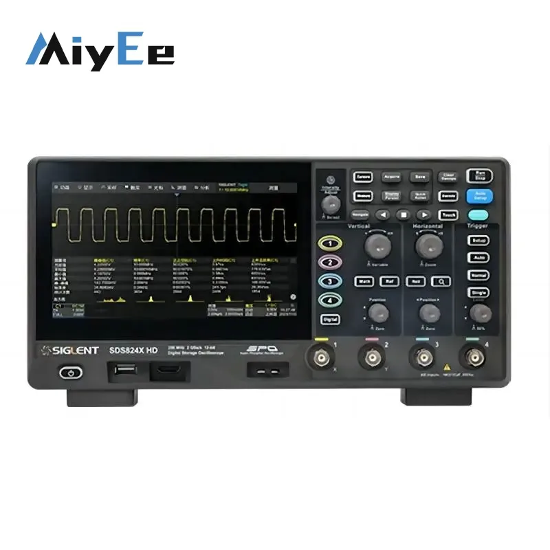 HD Digital Oscilloscope 70MHz/100MHz 2‑Channel/4‑Channel 12Bit High Resolution 2GSa/s Sampling Rate 7‑Inch Touch Screen