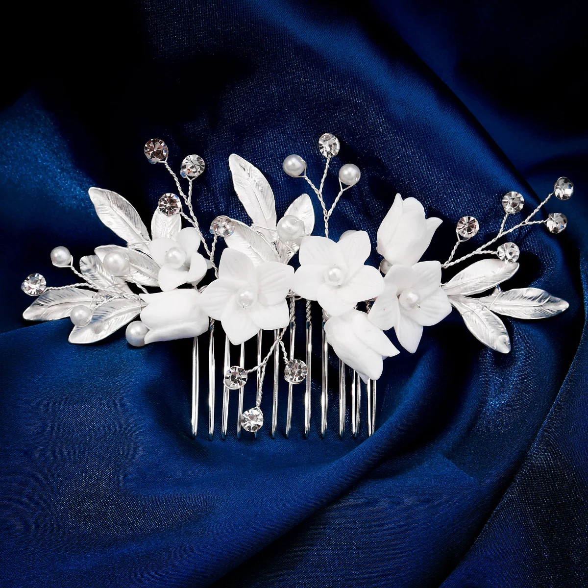 

Fashion Resin Flower Handmade Bridal Hair Comb Soft Ceramic Hair Pins Jewelry Hair Accessories For Women Party Headwear