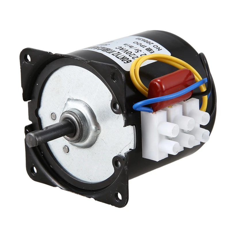 NEW-2X 220V AC Synchronous Gear Motor 60KTYZ 60-KTYZ Permanent Magnet Synchronous Gear Motor 220V 2.5 Rpm