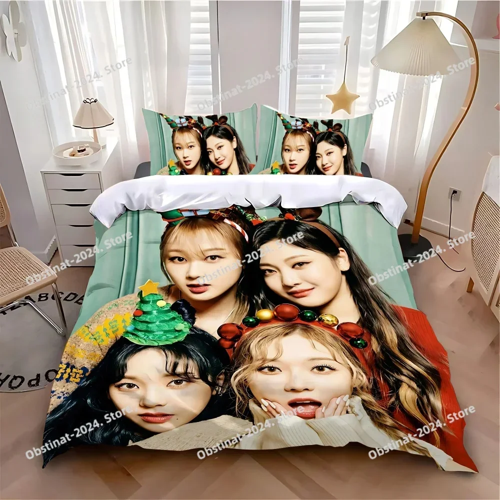 

3D Hot K-pop A-AespaS Bedding Set Printed single Comforter Quilt Bed Cover Duvet Cover Pillow Case 3 Pieces Sets Kids Adult Size