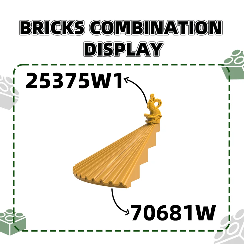 Wange 11Pcs/lot 70681W/70682W Round Tiles Building Blocks Moc Accessories Compatible with Bricks DIY Children Toy Assembly Parts
