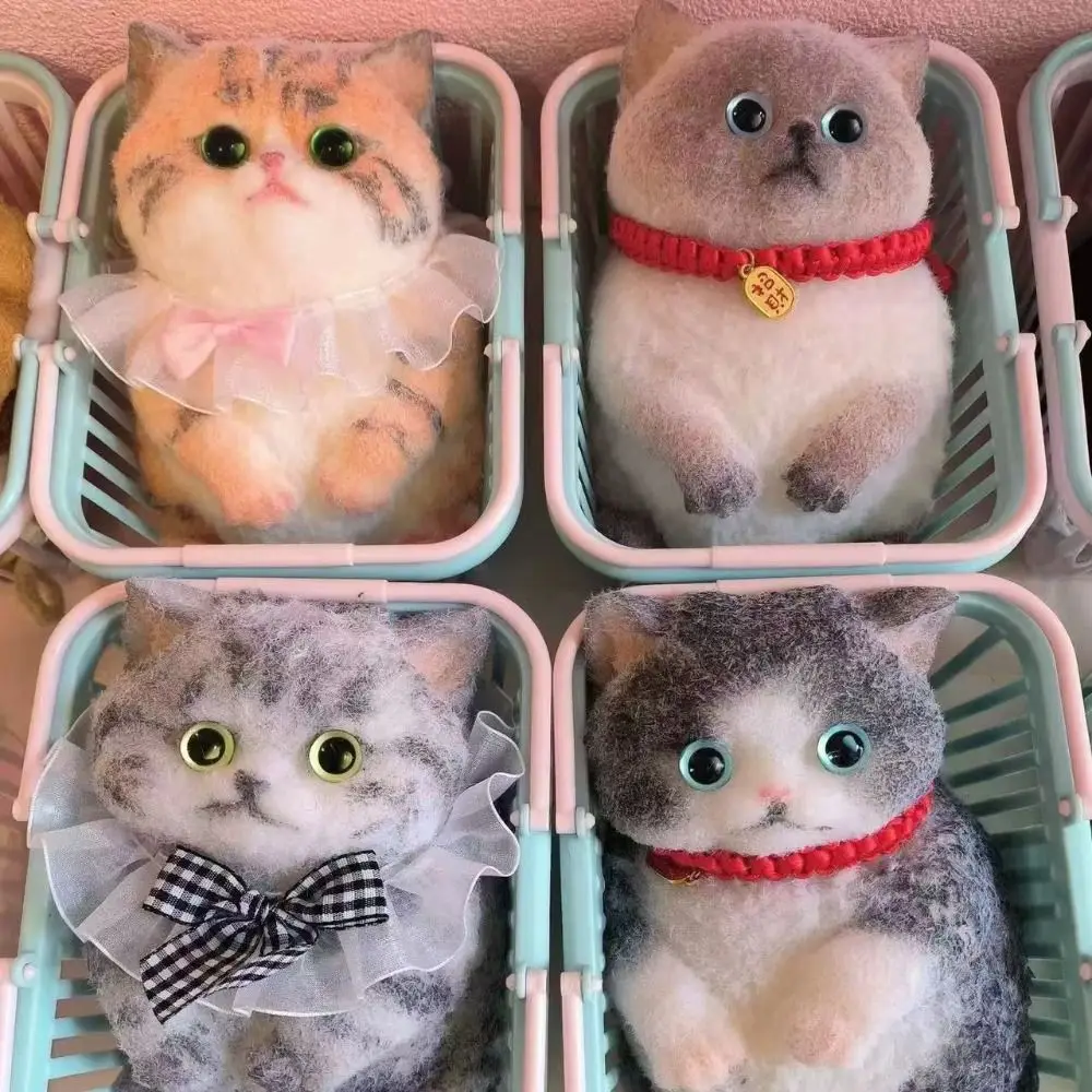 Stress verlichten Knijpspeeltje Vermindering van angst met massaal oppervlak Decomprimerend speelgoed Schattig kattenpatroon Zacht