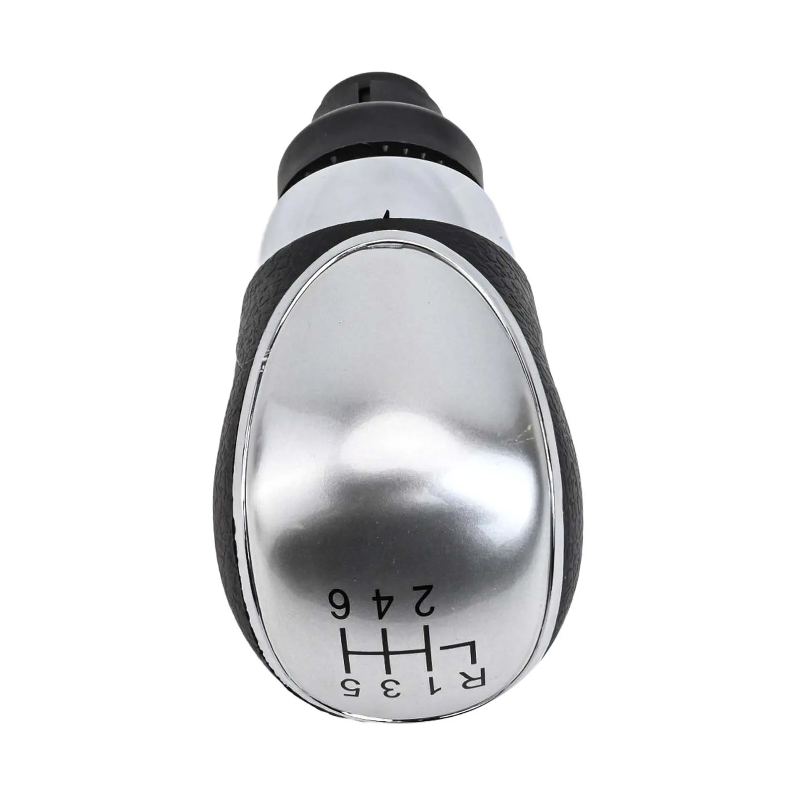 Black Silver Car Gear Knob Comfortable Grip Gear Knob Gear Chrome Gear Knob Comfortable Grip Smooth Shifting Stylish Design