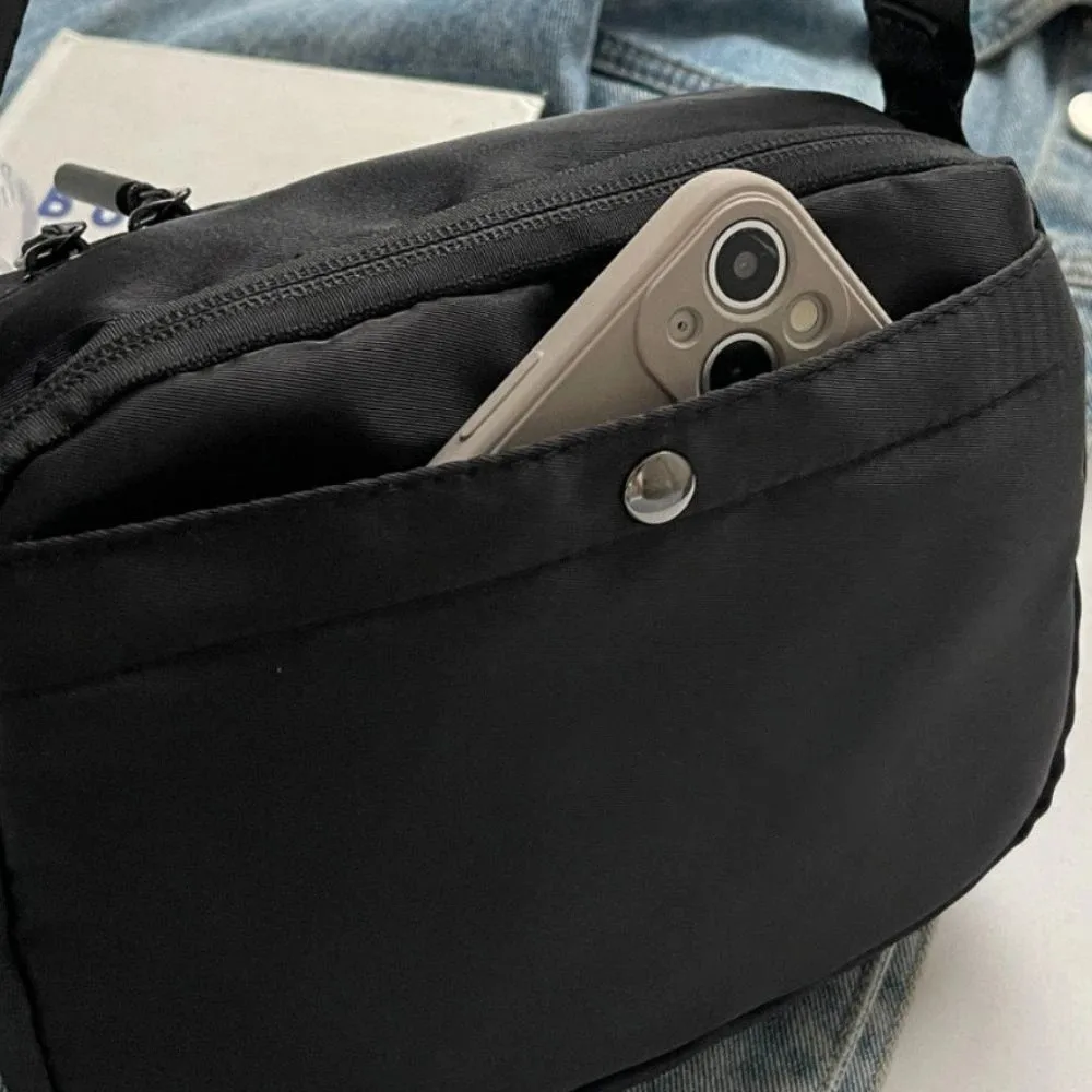 

Fashion Lightweight Crossbody Bag Multi-pocket Zipper Closure Oxford Cloth Bag Square Waterproof Shoulder Bag Casual Use