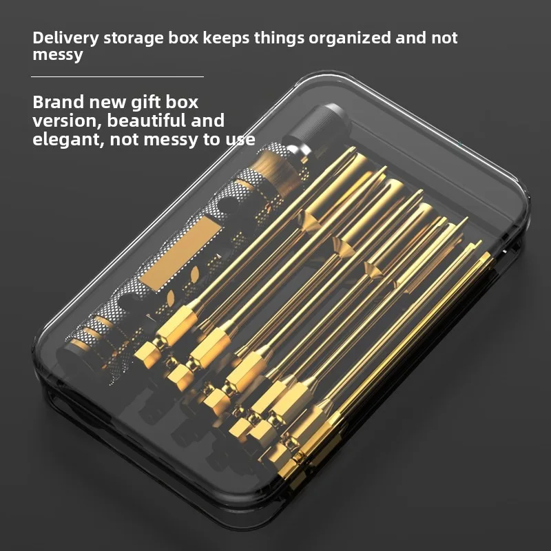 

Магнитная отвертка DGEV4-1 с быстросменными шестигранными ключами 1.5, 2, 2.5, 3.0 мм для ремонта дронов, радиоуправляемых машин, трековых моделей и лодок.