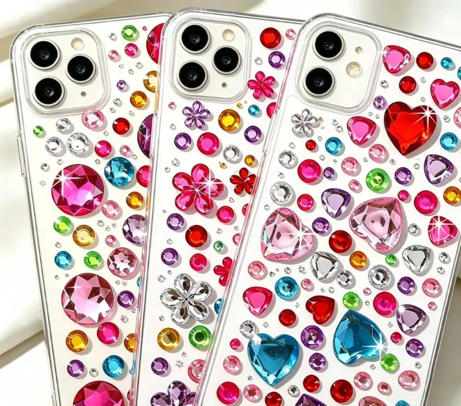 4pcs Children's Gem Stickers Crystal Diamond Cartoon Stickers Princess Girl 3D Reward Stickers Decorative Material