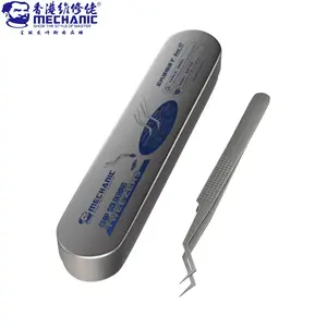 Bilashmart MECHANIC Aax 17 Stainless Steel Tweezers Chip Tin Planting Anti Corrosion High Hardness Jump Wire Clamping Repair Tweezers