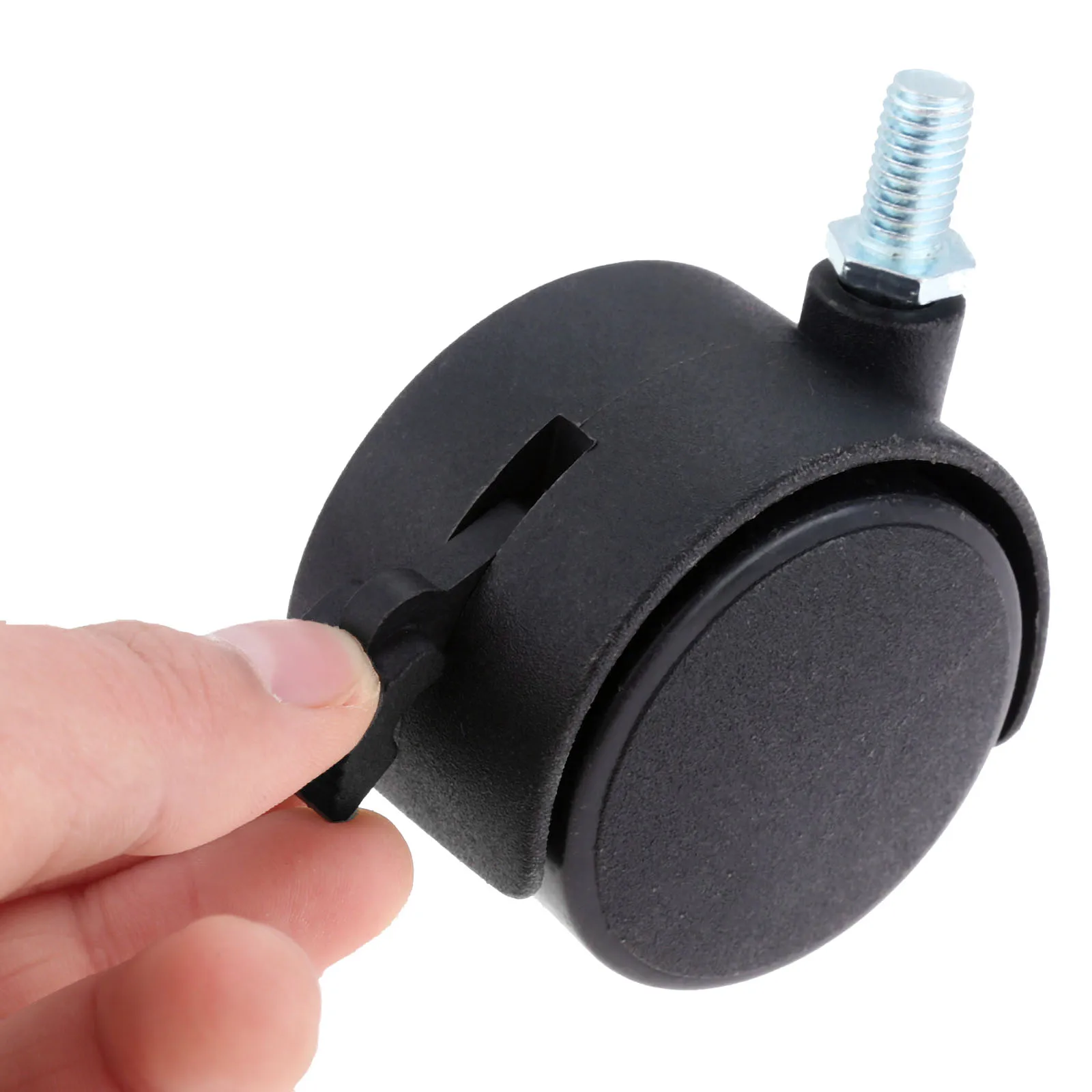 4pcs Sliding Wheel Swivel Casters 1/1.25/1.5/2 Inch Rubber 360 Degrees Rotating Rolling Office Computer Chair Hold M8/M10 screws