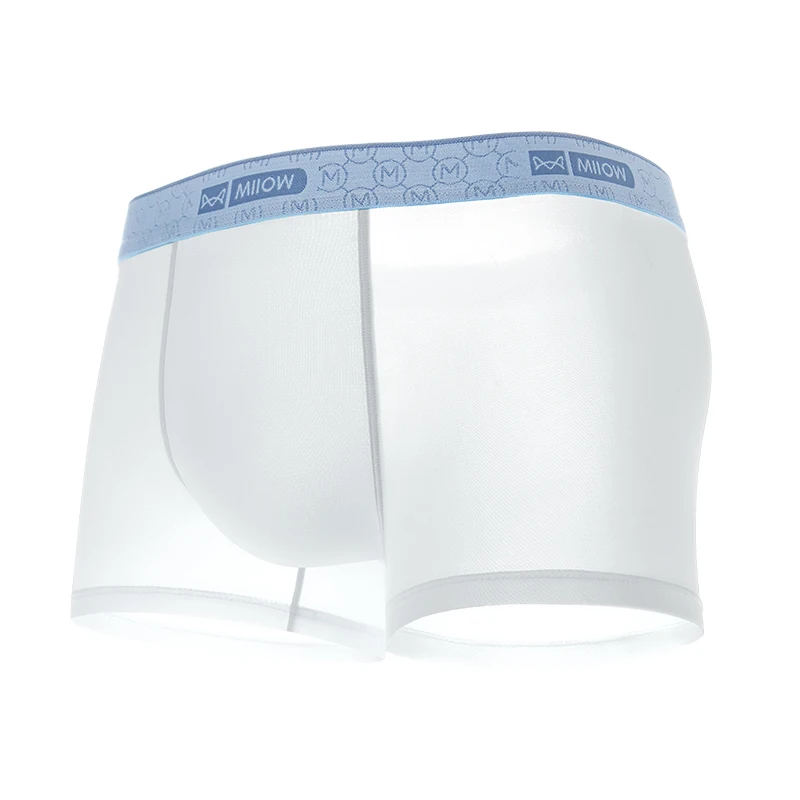 MiiOW 3 قطعة الحرير الجليد الرجال الملابس الداخلية الملاكمين 10A مضاد للجراثيم المنشعب الرجال سراويل تنفس حريري رجل السروال الرجال boxershort #6