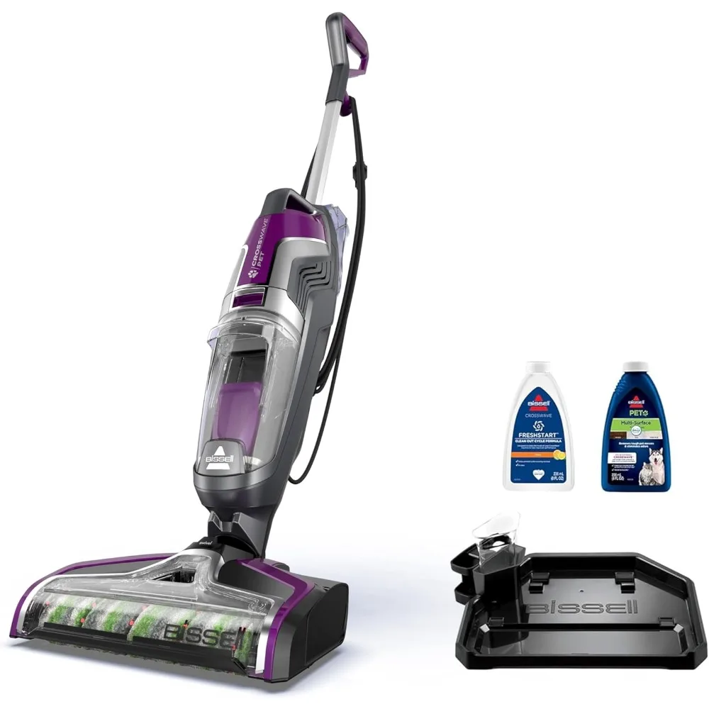 

Crosswave Pet Pro All in One Wet Dry Vacuum Cleaner and Mop for Hard Floors and Area Rugs, Purple, 2306A