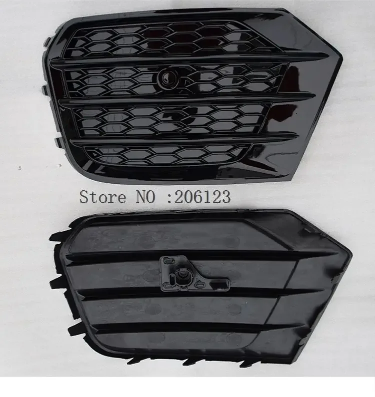 アウディ Q3 2016-2018 フォグライトグリル 2 個左 & 右車のフロントバンパーフォグランプグリルレーシンググリル ABS 交換