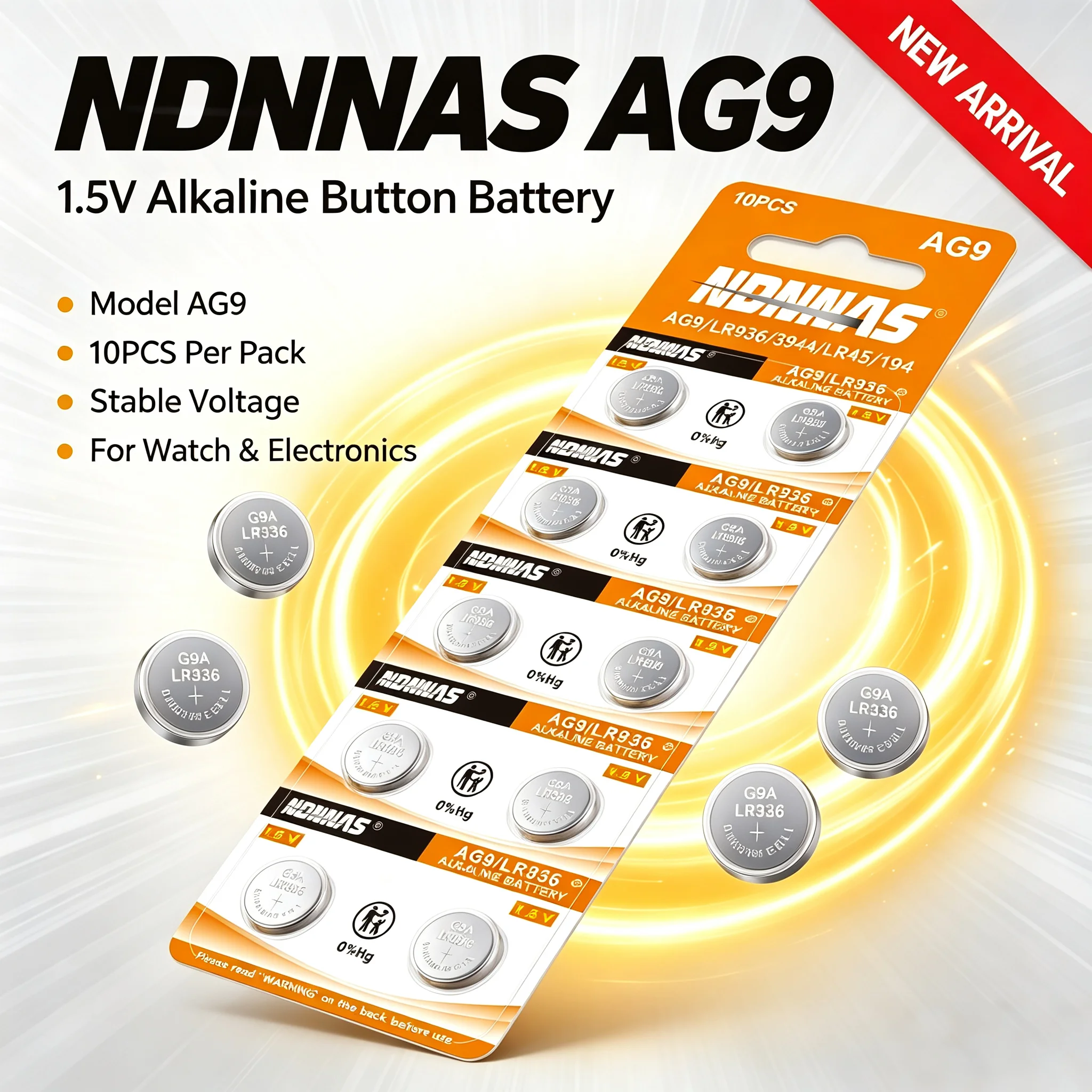 AG9 SR936SW/394 Batteries 1.55v Alkaline Button Cell Battery Ideal for Hearing aids, Watches, calculators, Thermometer, Toys ect