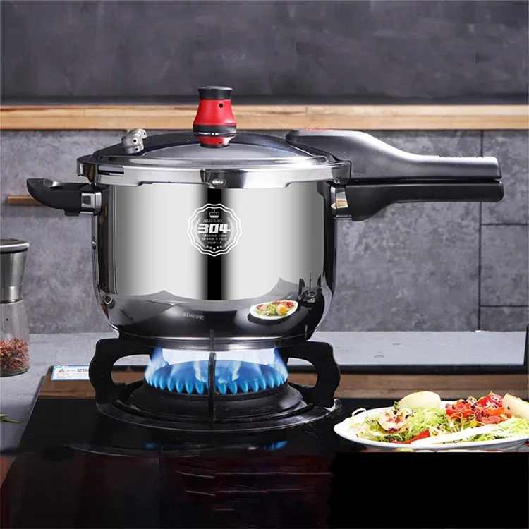 Stainless Steel 304 High Pressure Cooker with Steamer Gas Stove Food Grade Energy-saving Pressure Pot Induction Cookers