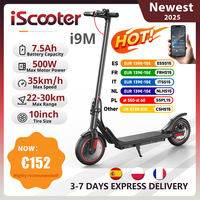 iScooter i9M Electric Scooter 500W Adult E-Scooter 36V 7.5Ah Escooter,35KM High-Speed Support APP,30km Long Range City Scooter