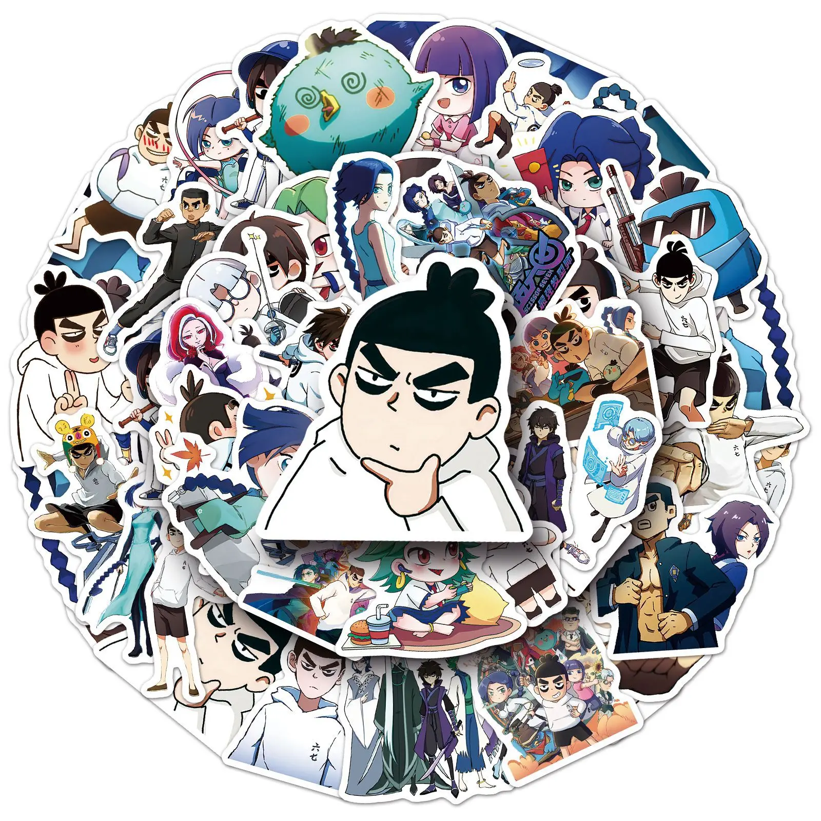 10/50PCS Scissor Seven Graffiti Sticker Funny Chinese Cartoon Decal For Laptop Phone Guitar Cup Car Waterproof Sticker Kid Toys