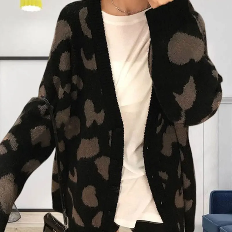 

Nice Autumn Winter Thick Korean Fashion Loose Women Clothing Solid Color Buttons Sweet Young Style V-neck Long Sleeve Warm Sweat
