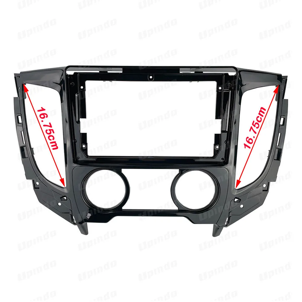 For Mitsubishi Triton L200 2017+ 2 Din 9 inch Android Car Stereo Radio Fascia Panel Dash Kit ABS Frame Facia Install