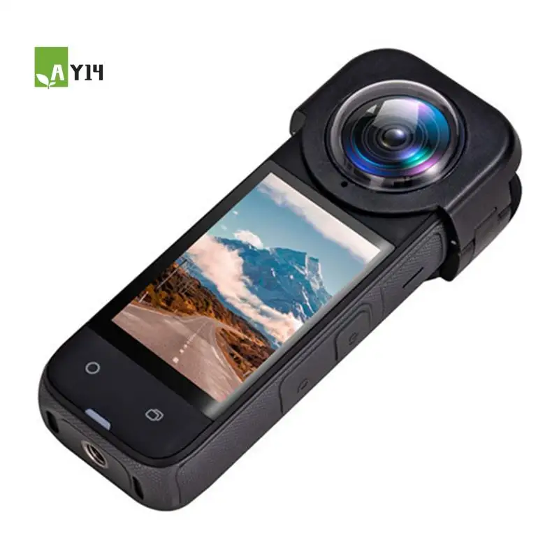 AY14-Protecteur d'objectif à pression pour Insta360x4 G9, Protection d'objectif en verre trempé, miroir, caméra panoramique, couvercle de Protection HD