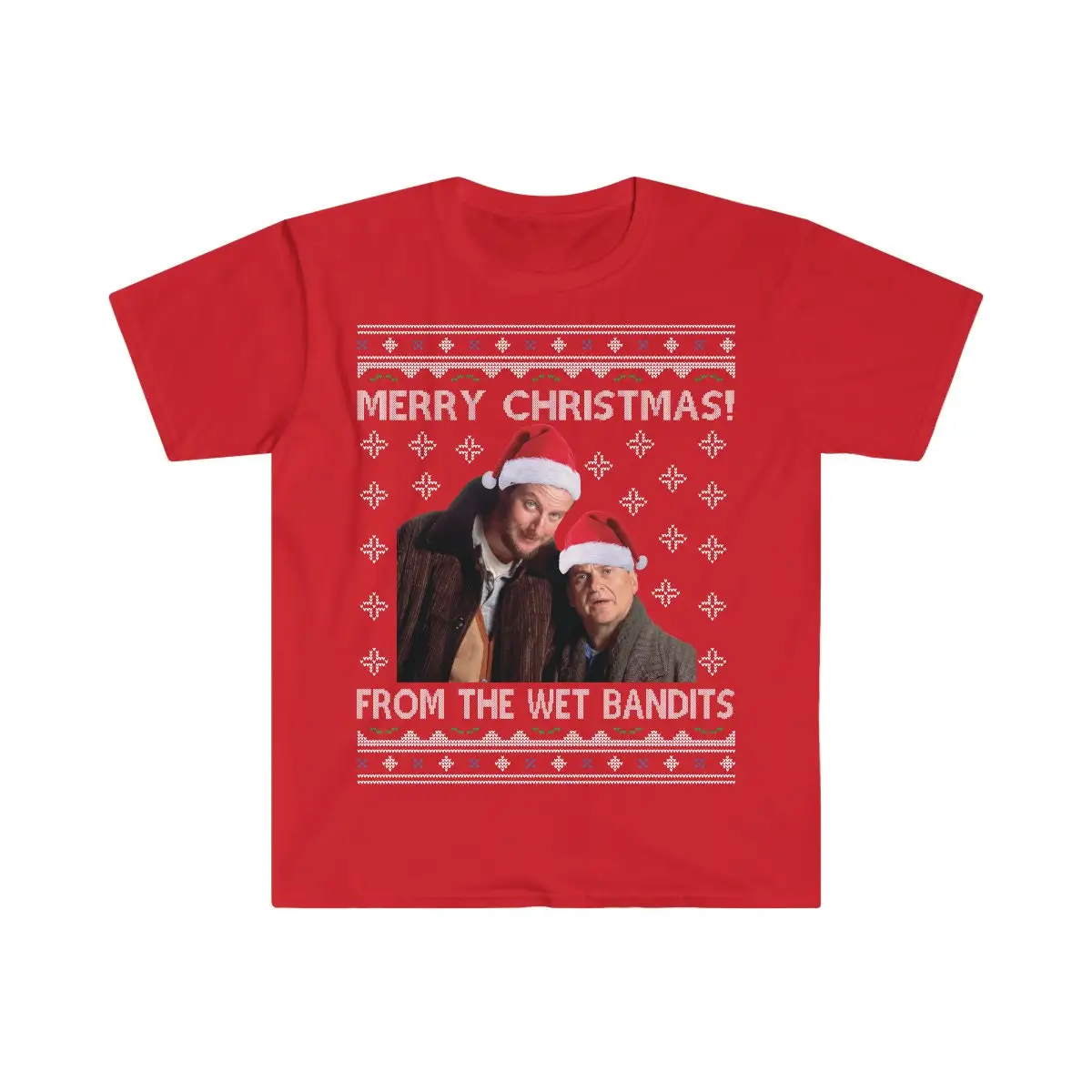 

Мужская приталенная футболка Merry Christmas From The Wet Bandits