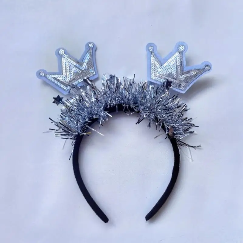 195E 2025 Năm Mới Mũ Lễ Hội Đính Hạt Cườm Mũ Trụ Ngày Lễ Đảng Cung Cấp Cho Trang Phục Hóa Trang