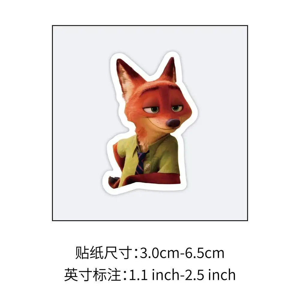 177 adesivos decorativos de desenho animado Zootopia |   Capas todos os personagens fofos como Judy, Nick e o Policial. As manchas de água ganham