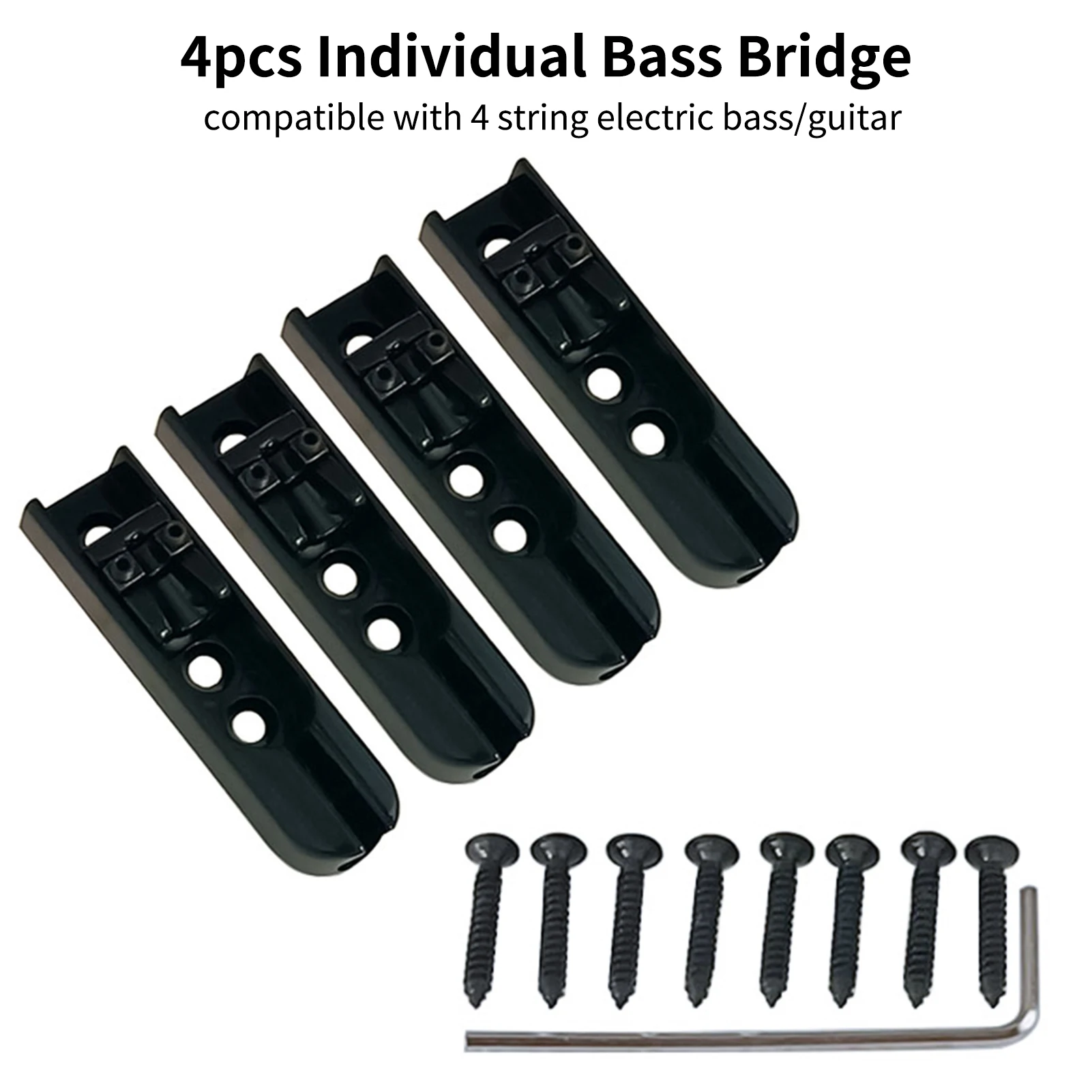 4pc Bass Guitar Bridge Individual Bass Bridge Guitar Bridge Single Individual Tailpiece Single String Bridge Bass Guitar Saddles