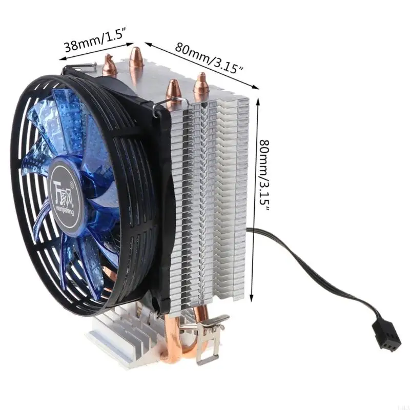U4LA CPU 2 Heat-Pipes Ven con sistema raffreddamento a luce con ventole PWM