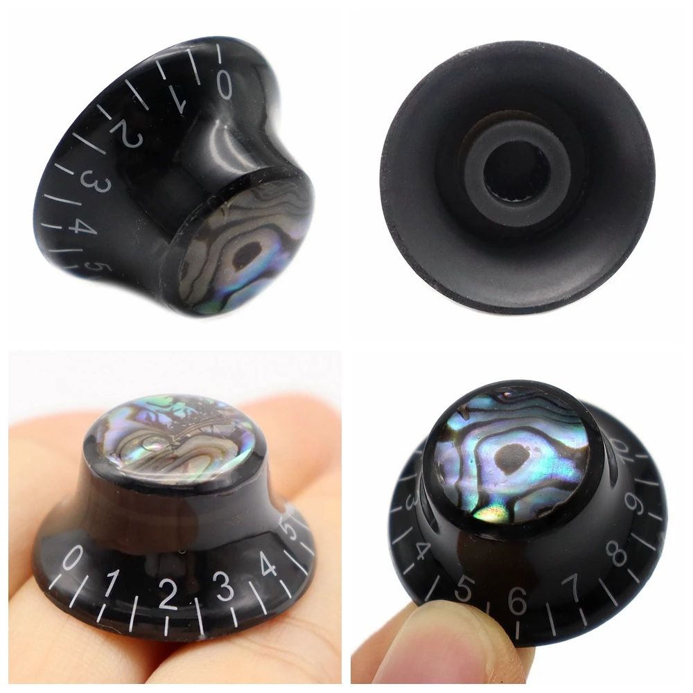 3 Stück/4 Stück Gitarrenknöpfe Abalone Top Bell Top Hat Speed Volume Tone Knob für LP ST Gitarre – Detail 5