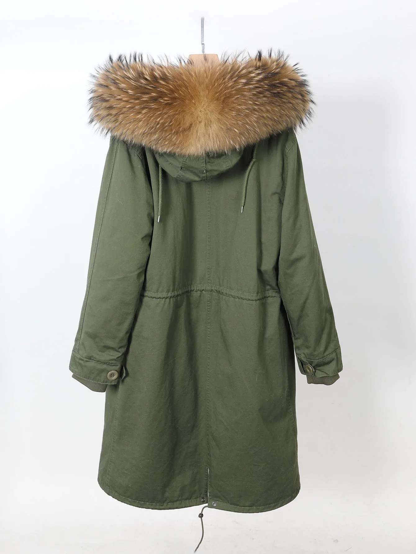 Maomaokong Extra lange Winter Frau Mantel Plus Größe Schwarz Parkas Natürliche Waschbären pelz kragen Echtpelz Futter Warme Jacke Mäntel