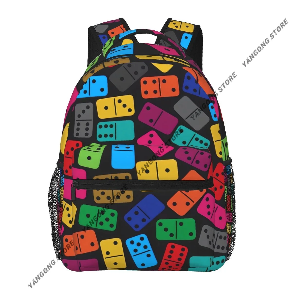 

Backpack Casual Travel Bag Colorful Dominoes School Bag Fashion Shoulder Bag For Teenage Girl Bagpack