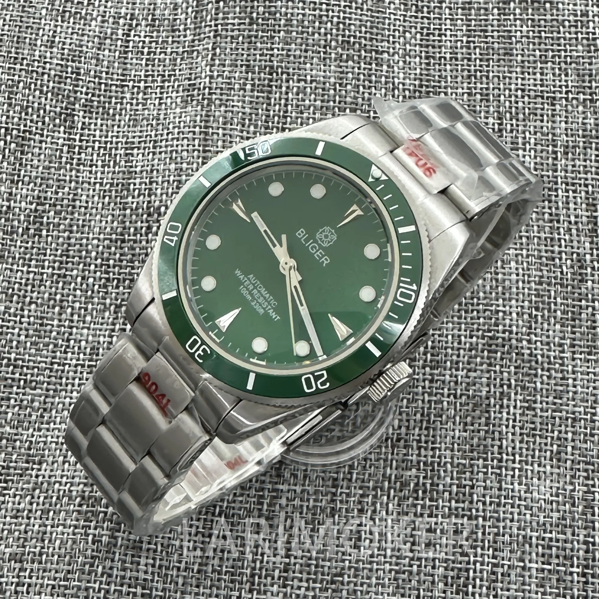 BLIGER-Reloj de pulsera de plata para hombre, pulsera de movimiento automático, resistente al agua, 10ATM, NH35, PT5000, 39mm