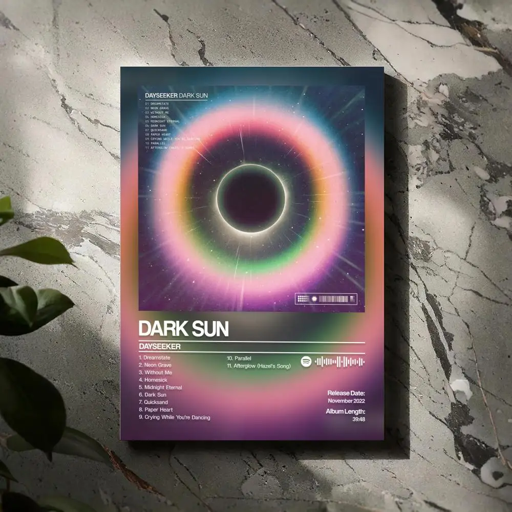 

Dark Sun Dayseeker Poster Prints Canvas Painting Wall Art Picture Living Room Home Decor Tracklist Music Album Cover