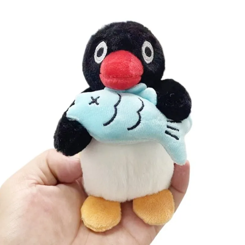 Llaveros de peluche de pingüino Kawaii, bonito colgante de peluches, accesorios pequeños para bolso Pingu, llavero creativo para mochila con muñecos de animales