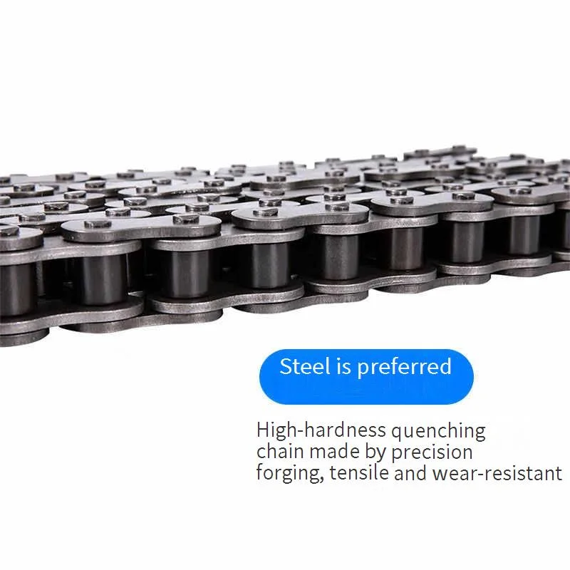 1Pcs 0.5/1/1.5/5/10Meters 04C Roller Chain Pitch 6.35mm Carbon Steel Drive Chain Joints Industrial Transmission Single Row Chain