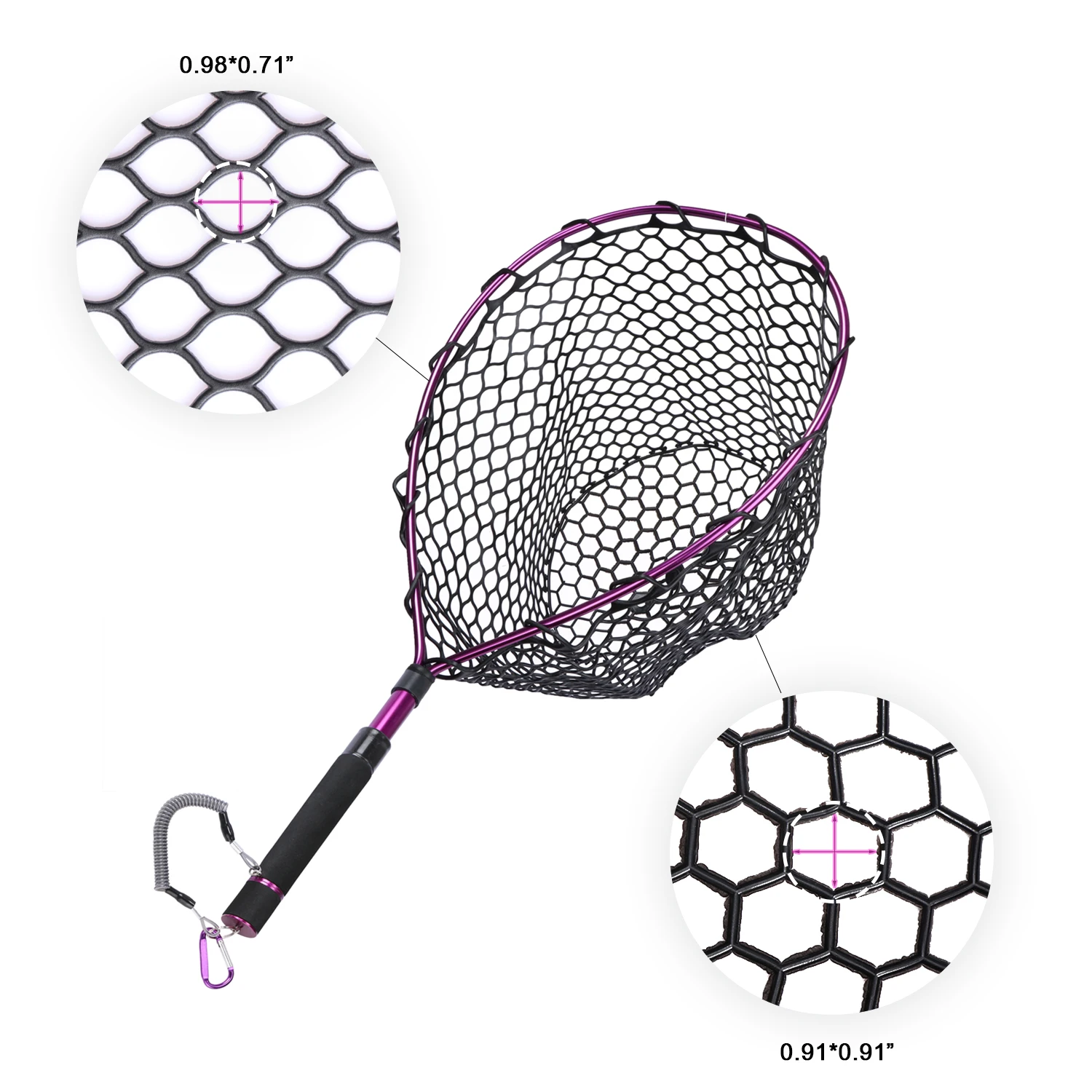 

Рыболовный подсачек Goture телескопический, с резиновой сеткой, устойчивый к повреждениям, из алюминиевого сплава, с нескользящей ручкой, портативный инструмент для рыбалки