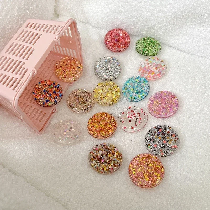 Geometric Jelly Color Sequins Circle Phone Holder Smartphone Grip Tok Universal Smart Tok For iPhone Samsung Socket Lazy Bracket