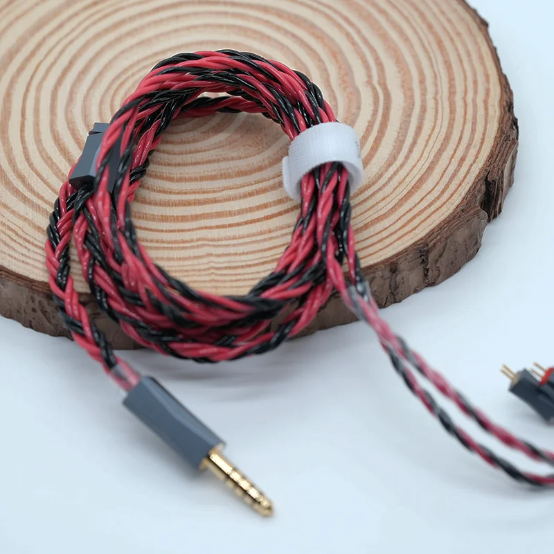 XINHS G04 Gold Cobra 6-Strand Coaxial Copper Gold Alloy Silver Plated Earphone Upgrade Cable