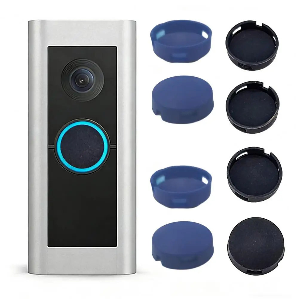 Silicone Doorbell Button Doorbell Button Set 4pcs Silicone Doorbell Replacement Buttons Waterproof Round Push Button for Broken