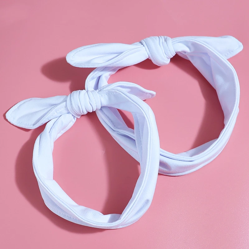 Free Shipping 30pcs/lot sublimation blank Modal bow baby tiara ​gifts Heat Transfer printing DIY gift