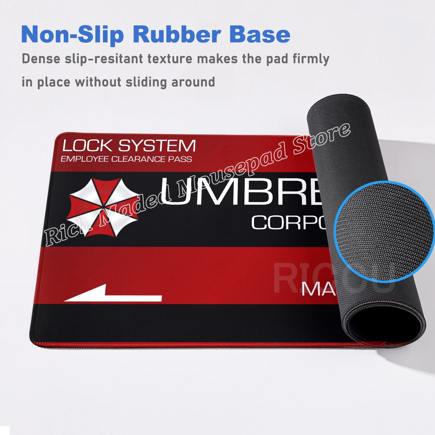 Spiel-Mauspad, R-Resident Evil 4, Mauspad, große Schreibtischunterlage, Tastatur, Büro, Tischunterlage, Gummi, Gamer-Matten, PC, rutschfestes Schreibtischzubehör