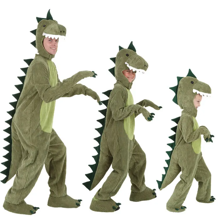 Disfraz de dinosaurio tirano verde TK para niños, disfraz de animal, vibrato, actuación en escenario, lindo, niño