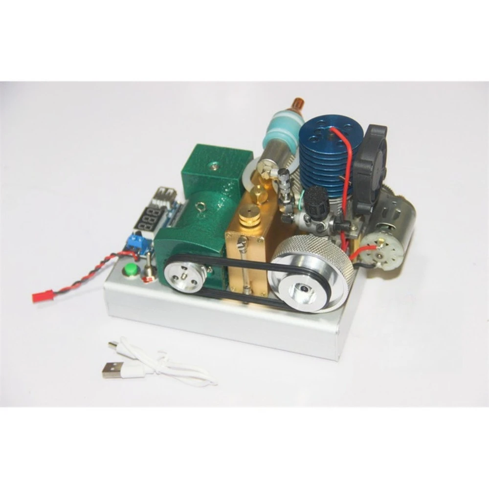 Methanol Engine Model 12 Stage Miniature Modified Generator Electric Start Digital Display Methanol Engine Model