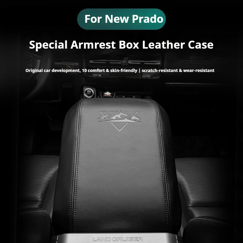 For Toyota Land Cruiser Prado 250 LC250 Series Car Handrail box protective cover Leather protective cover Car interior accessory