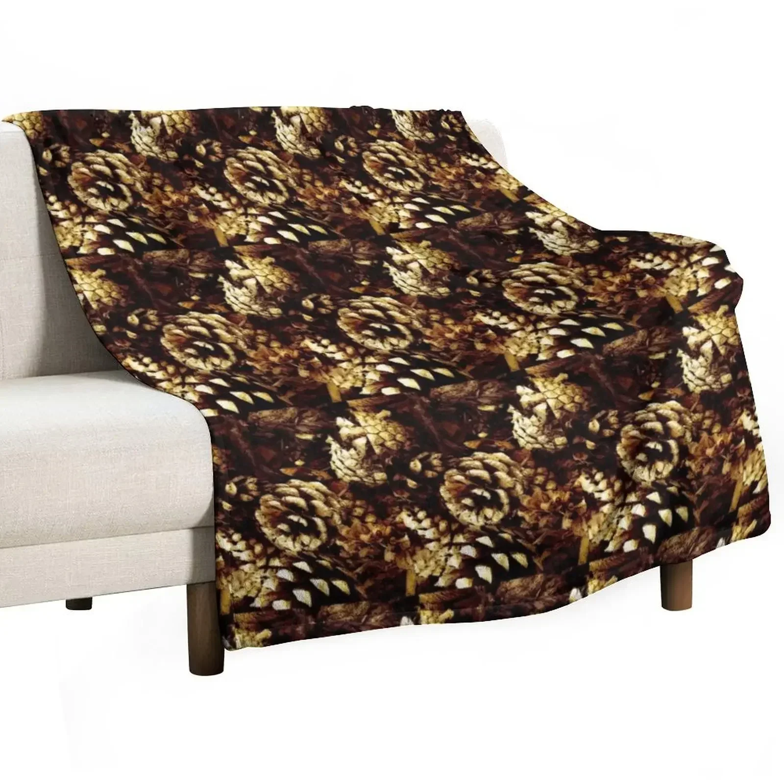 

Pine Cones Throw Blanket Bed Bed linens Blankets