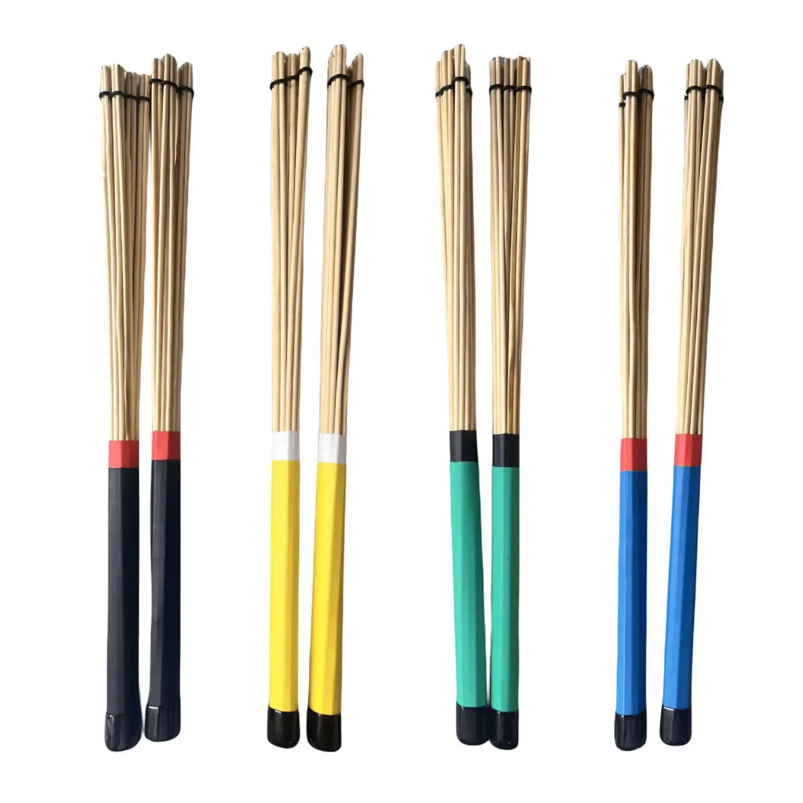 2 Pieces Bamboo Drum Stick Rods Brushes Create Light Sound Drum Sticks for Music Lover Small Venue Rock Band Drum Accessories