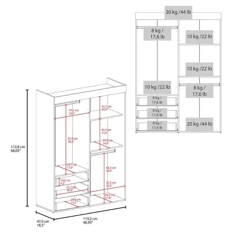 خزانة مخملية بيضاء متنقلة لتخزين وتنظيم غرفة النوم #5