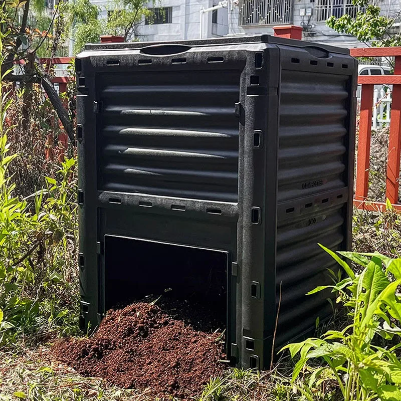 Compost Bin: 300L Large Outdoor Deciduous Kitchen Waste, Gardening Garden, Manure Accumulation Bucket