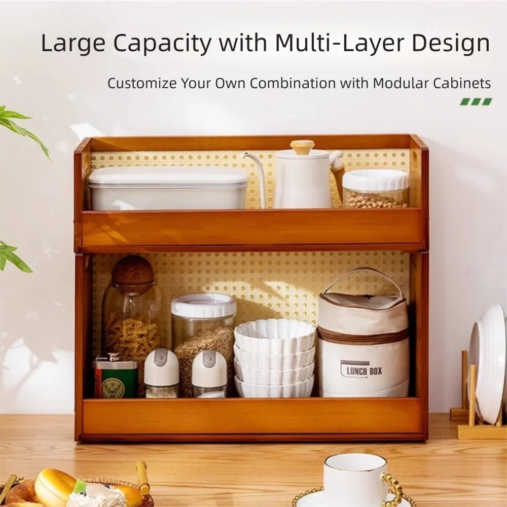 

Stackable Multifunctional Organizer Simple Versatile Large Capacity Desktop Storage Rack Sapce-saving Dining Table Rack